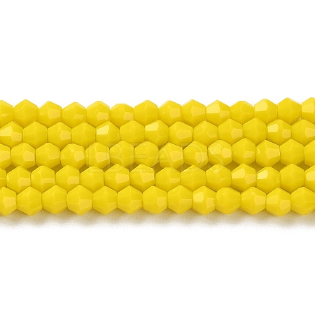 Opaque Solid Color Imitation Jade Glass Beads Strands GLAA-F029-P4mm-05-1