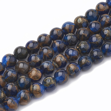Natural Chalcedony Beads Strands G-S333-6mm-014E-1