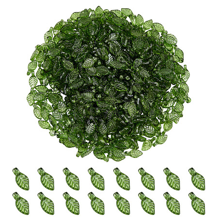 500Pcs Transparent Acrylic Charms TACR-ME0001-02A-1