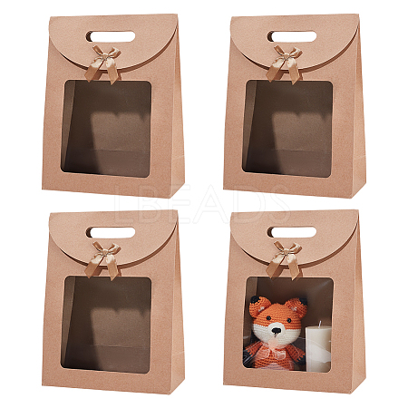 Rectangle Kraft Paper Gift Bags CON-WH0088-80-1