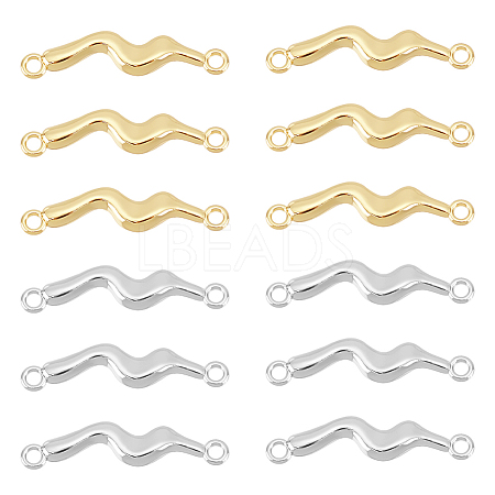 32Pcs 2 Colors Rack Plating Alloy Connector Charms FIND-UN0001-98-1