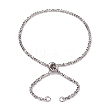 304 Stainless Steel Chain Bracelet Making AJEW-JB01211-02-1