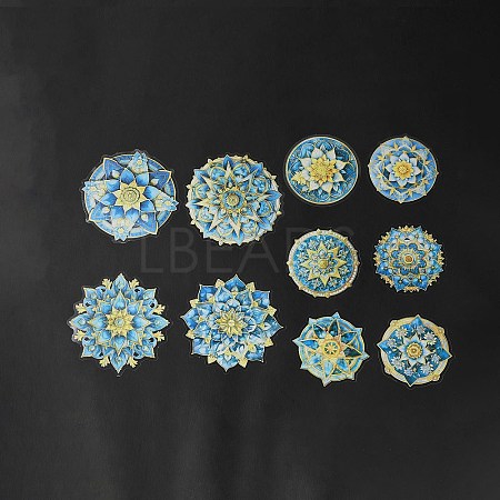 Mandala PET Round Self Adhesive Decorative Stickers DIY-K069-02D-1