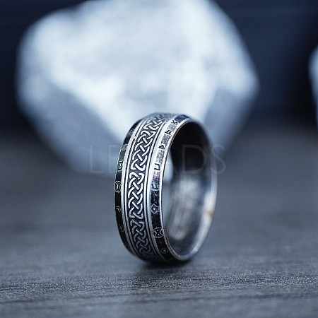 Viking Style Retro 304 Stainless Steel Finger Rings FS-WG40F7A-05-1