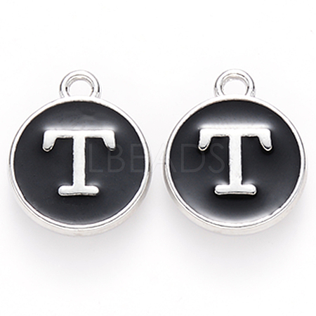 Platinum Plated Alloy Charms ENAM-S118-02T-P-1