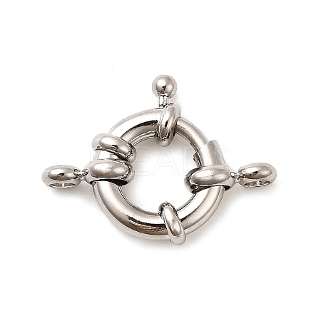 Brass Spring Ring Clasps KK-D407-01P-C-1