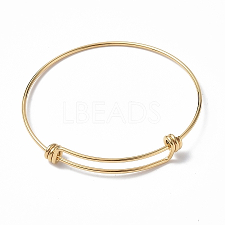 Ion Plating(IP) Adjustable 304 Stainless Steel Bangles Making X-MAK-F286-01G-1