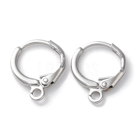 Rack Plating Brass Hoop Earring Settings KK-F090-14P-1