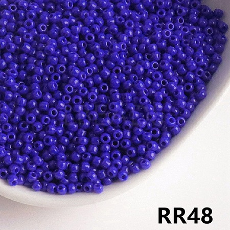 Opaque 11/0 Glass Seed Beads SEED-I013-2mm-RR48-1