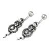 Snake 316 Surgical Stainless Steel Belly Button Rings/Earrings EJEW-G416-18B-AS-4