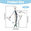 1Pc Resin Fish Pendant Decorations HJEW-CA0001-78A-2
