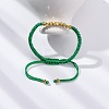 Polyester Cord Braided Bead Bracelets for Women BJEW-L698-01G-05-1
