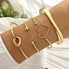 4Pcs Alloy Bangles for Women FS-WG33CDB-07-1