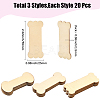 60Pcs 3 Styles Wood Thread Winding Boards DIY-SC0031-10A-2
