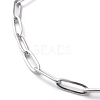Tarnish Resistant 304 Stainless Steel Paperclip Chain Bracelets BJEW-O186-02P-3