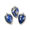 Natural Lapis Lazuli Faceted Pendants G-M431-06P-04-1