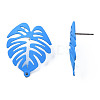 Spray Painted Iron Stud Earring Findings IFIN-N008-019-B02-3