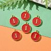 Golden Plated Alloy Enamel Charms ENAM-S118-03I-5