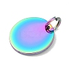 Ion Plating(IP) 304 Stainless Steel Pendants STAS-I311-32D-RC-2