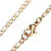 304 Stainless Steel Figaro Chain Necklaces STAS-F034-03G-1