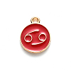 Alloy Enamel Pendants X-ENAM-S124-01B-07D-2