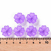 Transparent Frosted Acrylic Bead Caps MACR-S371-04A-747-4