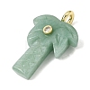 Natural Green Aventurine Carved Pendants X-G-C282-04E-2