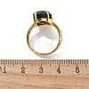 Hexagon Natural Obsidian Finger Rings RJEW-B113-02G-08-3