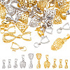 60Pcs 10 Styles Brass Pinch Bails KK-ME0002-25-1