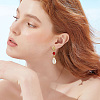 10Pcs Brass Stud Earring Findings KK-BBC0017-63-4