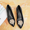 1 Pair Flower ABS Imitation Pearl Detachable Alloy Shoe Buckle Clips DIY-WR0004-08A-7