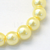 Baking Paint Pearlized Glass Pearl Round Bead Strands HY-Q003-6mm-22-2