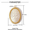 304 Stainless Steel with Resin Pendants RE-OY001-01G-2