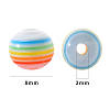 50Pcs Transparent Stripe Resin Beads RESI-YW0001-02D-3