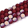 Frosted Opaque Glass Beads Strands LS-GLAA-T032-P8mm-MBB05-1