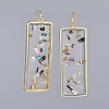 Epoxy Resin Dangle Earrings EJEW-JE03438-2