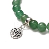 Tree of Life & Lotus Stretch Bracelets Set for Men Women BJEW-JB06723-5