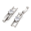 Rack Plating Brass Micro Pave Cubic Zirconia Watch Band Clasps KK-A234-016P-02-3