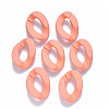 Opaque Spray Painted Acrylic Linking Rings OACR-S036-001B-I02-3