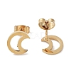 PVD Vacuum Plating 304 Stainless Steel Stud Earrings for Women EJEW-A048-43B-G-2