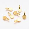 Tibetan Style Alloy Glue On Flat Pad Pendant Bails TIBEP-1124-G-FF-1