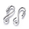 Non-Tarnish 304 Stainless Steel S Hook Clasps STAS-I120-12-P-2