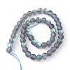 Synthetic Moonstone Beads Strands G-R375-6mm-A03-2