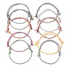 10Pcs 10 Colors Macrame Braided Cotton Cord Bracelets Set BJEW-FZ00009-3