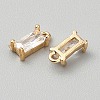 Golden Plated Brass Cubic Zirconia Charms LS-ZIRC-WH0015-01G-01-2