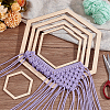 Wood Macrame Frames WOOD-WH0042-06-5