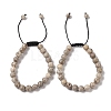 8mm Round Natural Maifanite Braided Bead Bracelets BJEW-C067-01B-06-1