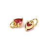 Brass Micro Pave Cubic Zirconia Charms KK-P192-08-G09-2