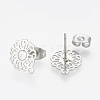 Non-Tarnish 304 Stainless Steel Stud Earring Findings STAS-S079-35B-2