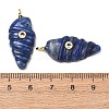 Natural Lapis Lazuli Carved Pendants G-H357-04G-08-2